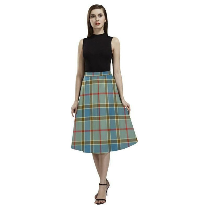 Balfour Blue Tartan Classic Aoede Crepe Skirt