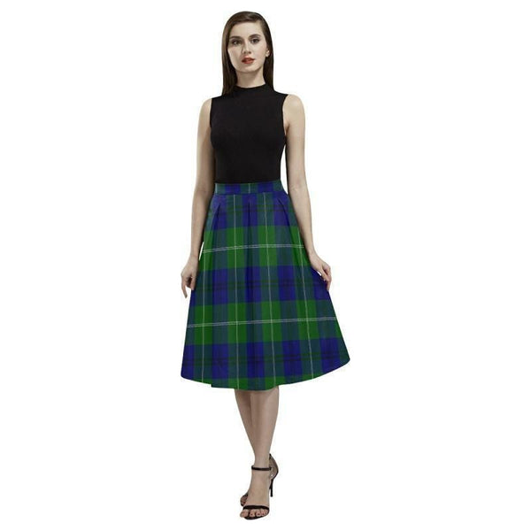 Oliphant Modern Tartan Classic Aoede Crepe Skirt