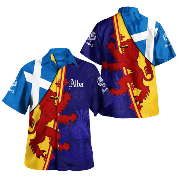 Scotland Alba Thistle Beach Shirt | Celticprime.com
