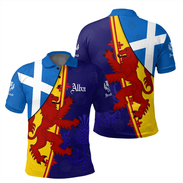 Scotland Alba Thistle Polo Shirt | Celticprime.com