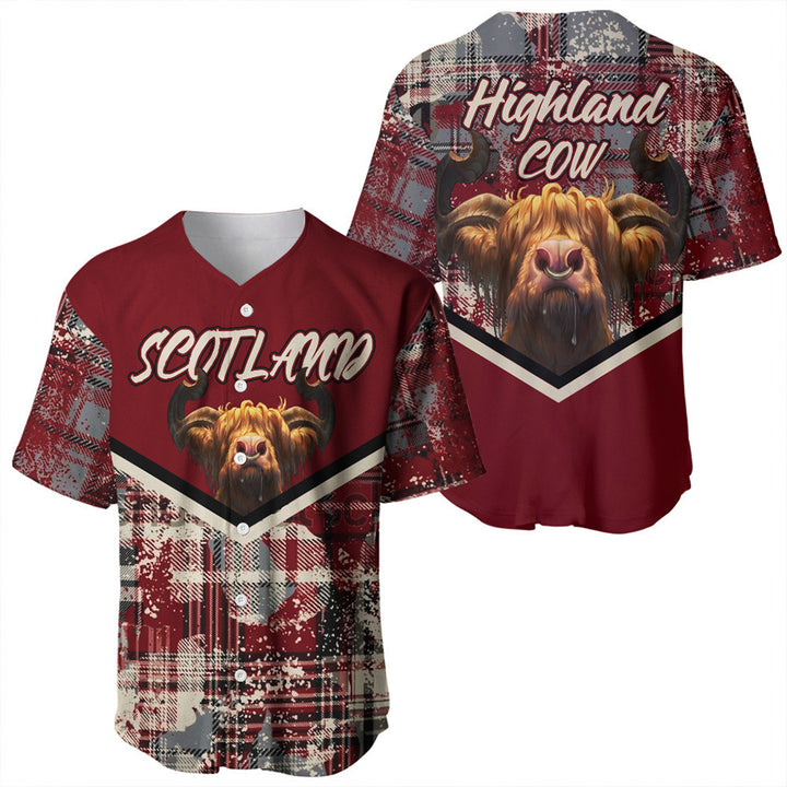 Scotland Tartan Grunge Plaid Baseball Jersey | Celticprime.com