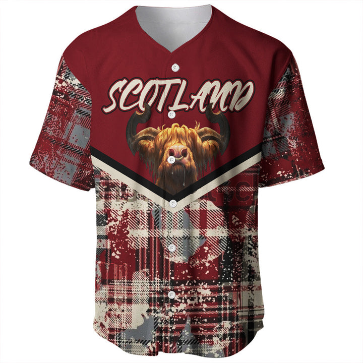 Scotland Tartan Grunge Plaid Baseball Jersey