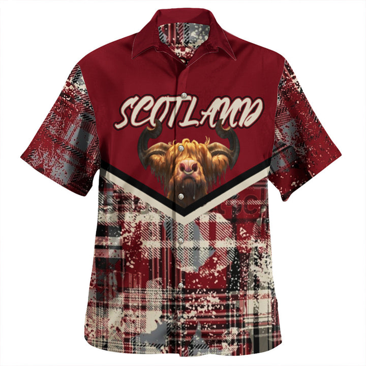 Scotland Tartan Grunge Plaid Beach Shirt