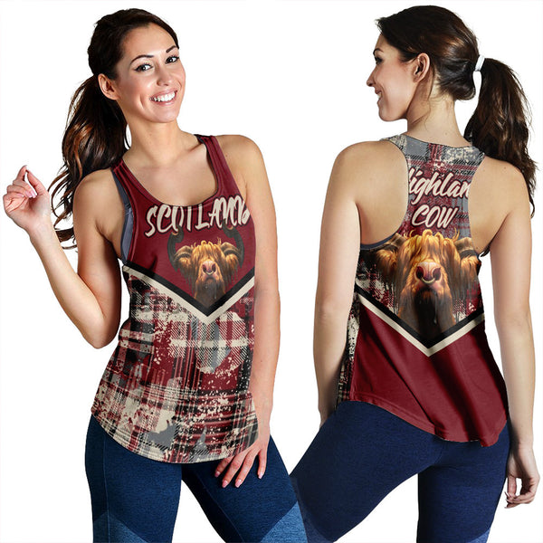 Scotland Tartan Grunge Plaid Racerback Tank | Celticprime.com