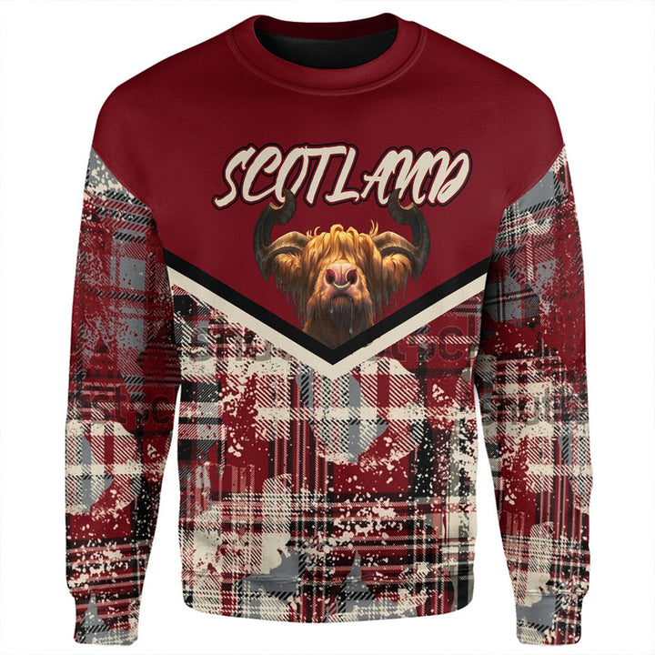 Scotland Tartan Grunge Plaid Sweatshirt