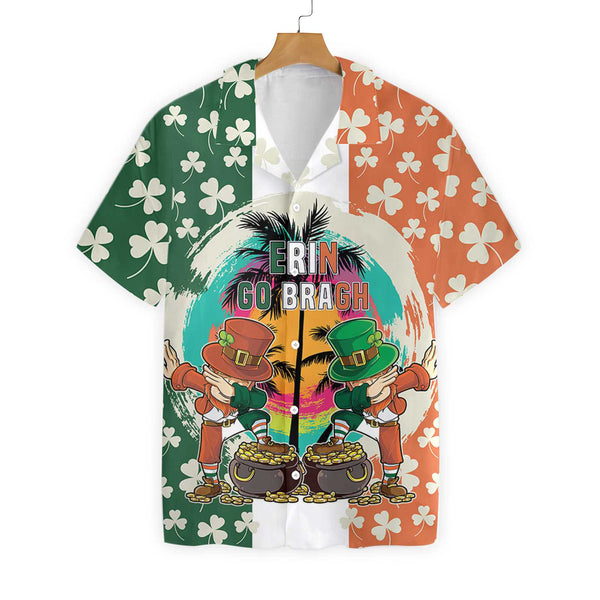 Saint Patrick's Day Leprechaun Shamrock Irish Hawaiian Shirt
