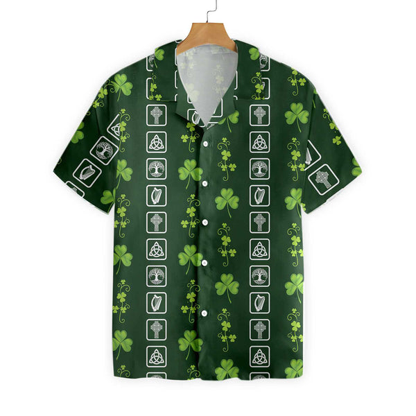 Shamrock Irish Symbols Hawaiian Shirt
