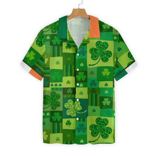 Seamless Shamrock Pattern Saint Patrick's Day Irish Ireland Hawaiian Shirt