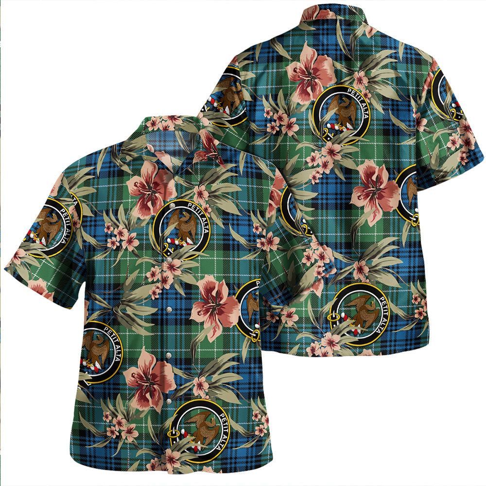 Abercrombie Ancient Clan Badge Tartan Aloha Hawaiian Shirt Tropical Old Style