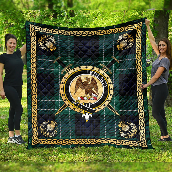 Abercrombie Modern Clan Badge Tartan Premium Quilt Celtic Shield