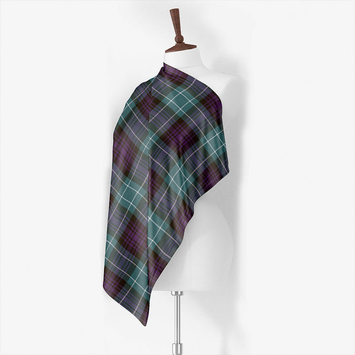 Abercrombie Weathered Tartan Classic Silk Habotai Square Scarf