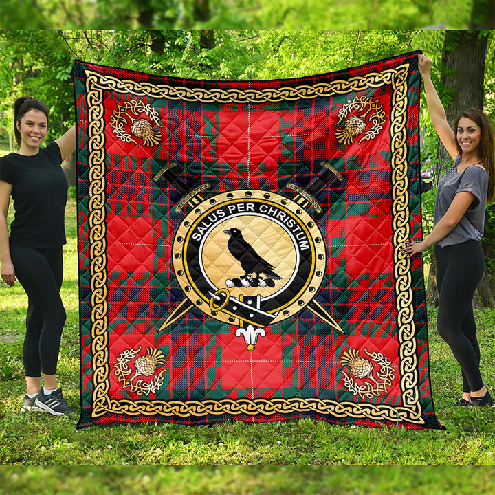 Abernethy Modern Clan Badge Tartan Premium Quilt Celtic Shield