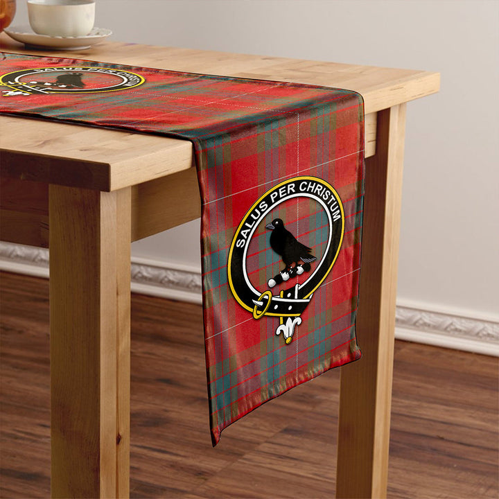 Abernethy Weathered Clan Badge Tartan Table Runner