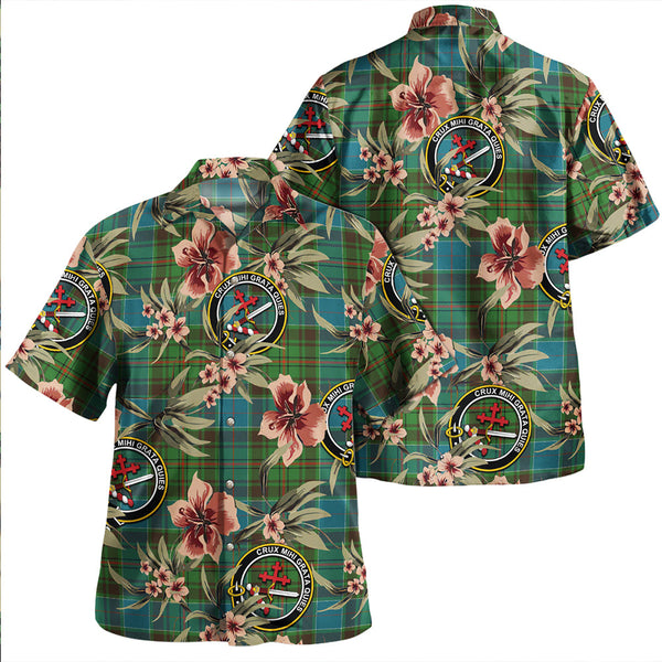 Adam Ancient Clan Badge Tartan Aloha Hawaiian Shirt Tropical Old Style