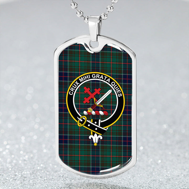Adam Modern Clan Badge Classic Tartan Dog Tag Necklace