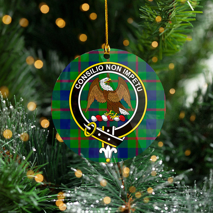 Agnew (MacAgnew) Modern Clan Badge Tartan Plastic Christmas Ornaments