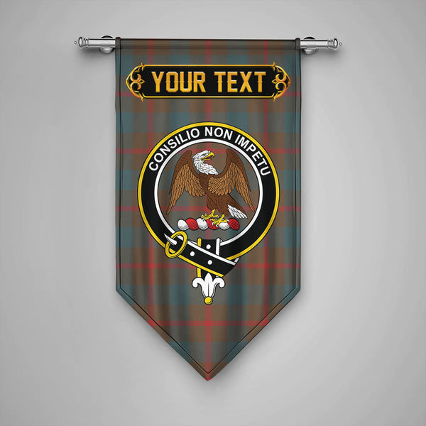 Agnew (MacAgnew) Weathered Clan Badge Tartan Gonfalon Personalize