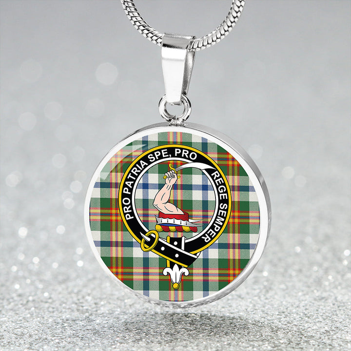 Ainslie Lake Ancient Clan Badge Tartan Classic Circle Necklace