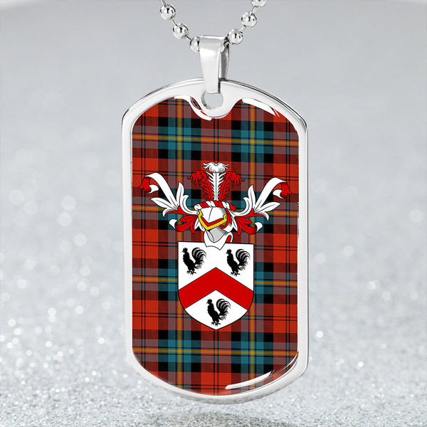 Aitken Ancient Clan Badge Classic Tartan Dog Tag Necklace