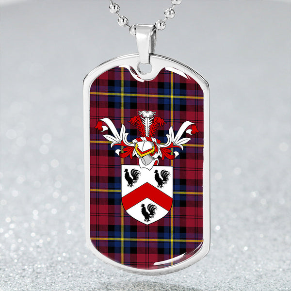Aitken Modern Clan Badge Classic Tartan Dog Tag Necklace