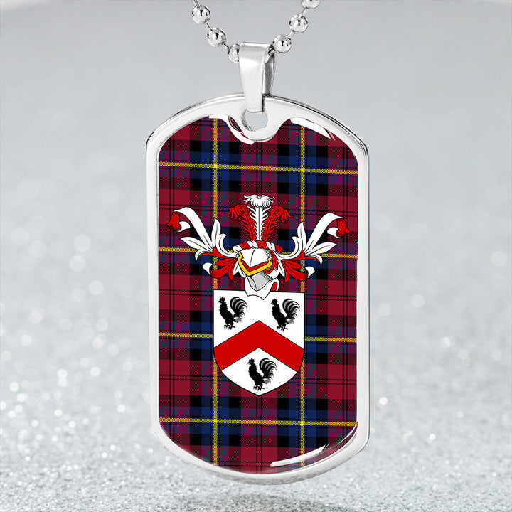Aitken Modern Clan Badge Classic Tartan Dog Tag Necklace