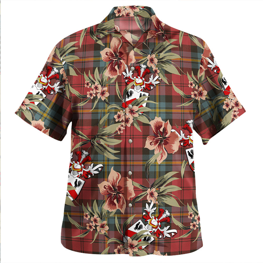 Scottish Tartan MacMillan Dress Clan Hawaiian Shirt Hibiscus - Tropical Garden Style main image 0