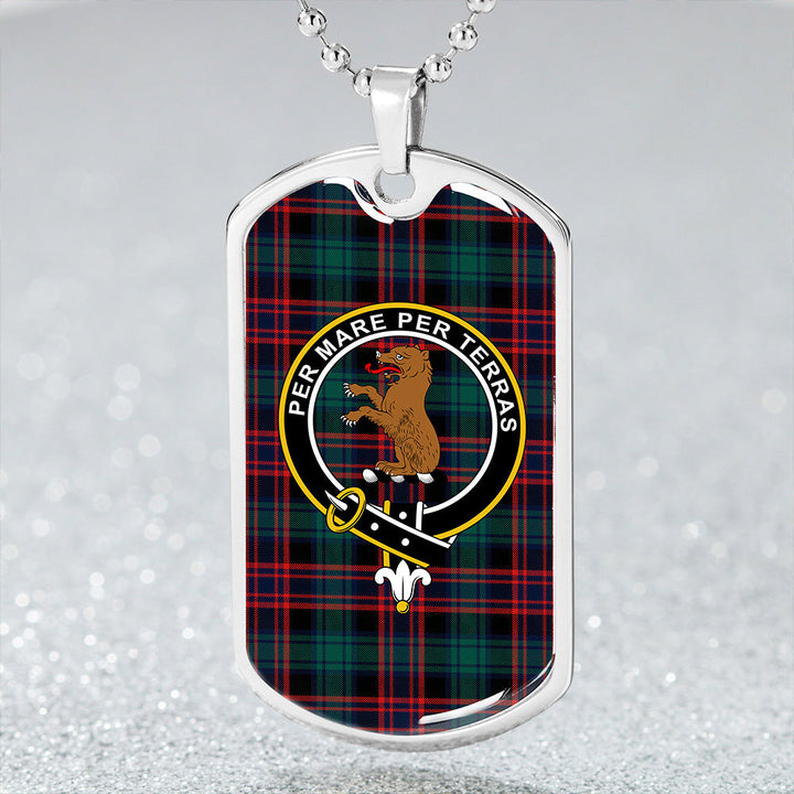 Alexander Hunting Modern Clan Badge Classic Tartan Dog Tag Necklace