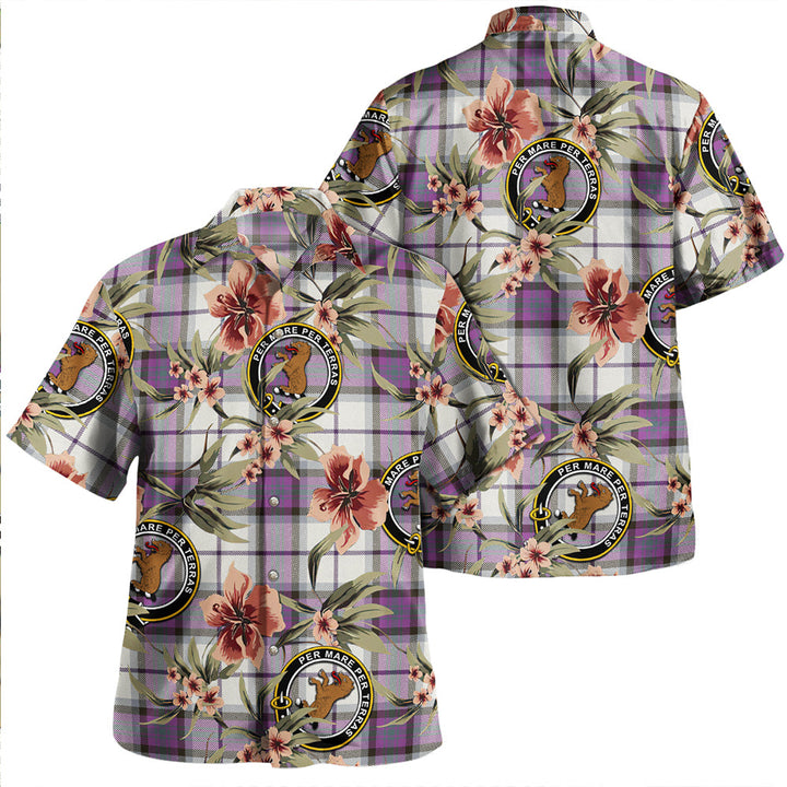 Alexander of Menstry Dress Weathered Clan Badge Tartan Aloha Hawaiian Shirt Tropical Old Style