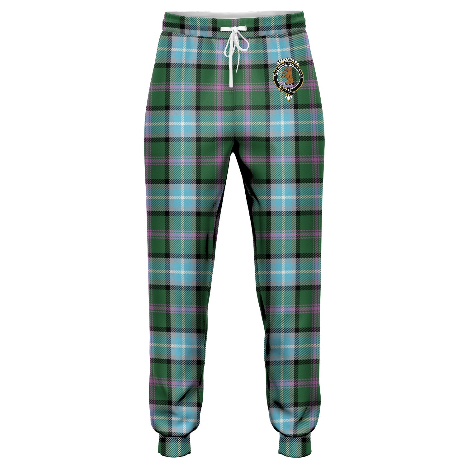 Farquharson Weathered Tartan Crest Jogger Sweatpants - Alba Celtic Style