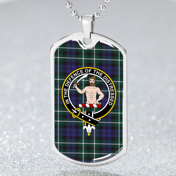 Allardice Clan Badge Classic Tartan Dog Tag Necklace