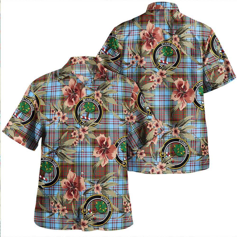 Oliver Hunting Tartan Vintage Leaves Hawaiian Shirt main image 1