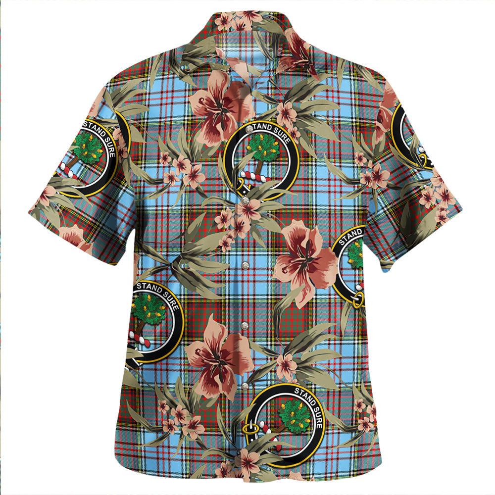 Gunn Logan Tartan Vintage Leaves Hawaiian Shirt