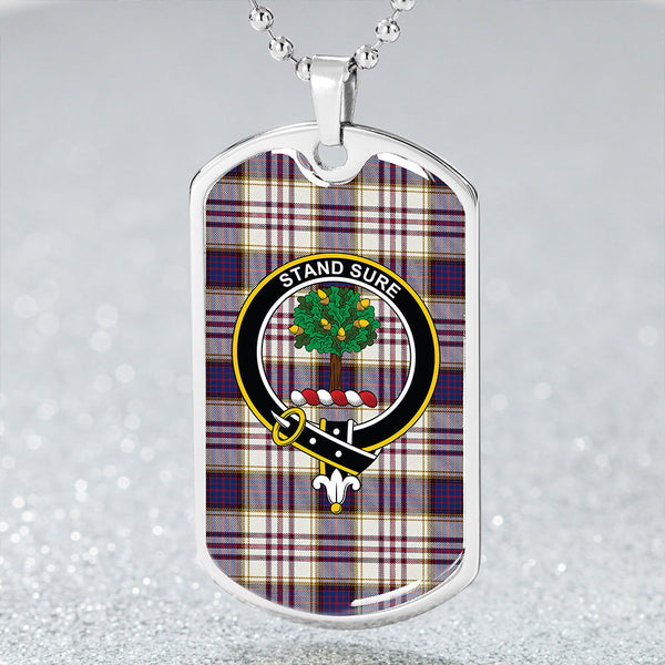 Anderson Arisaid Modern Clan Badge Classic Tartan Dog Tag Necklace