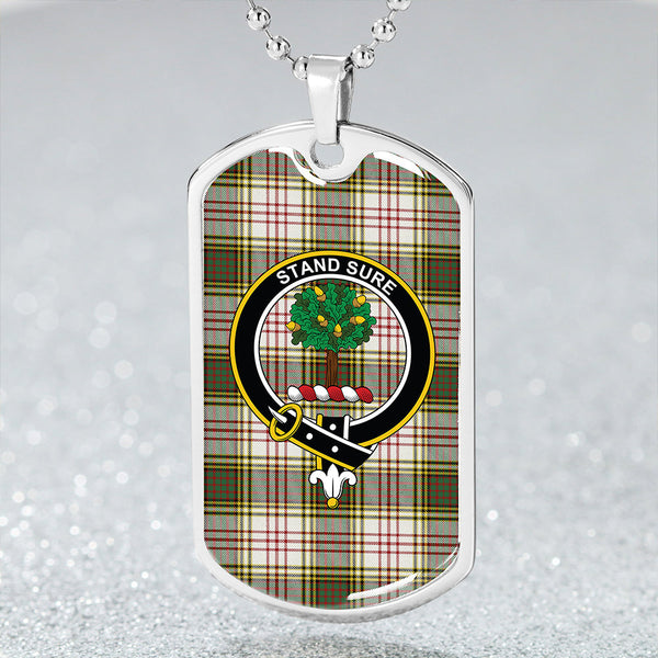 Anderson Arisaid #2 Weathered Clan Badge Classic Tartan Dog Tag Necklace