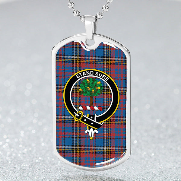 Anderson Blue Westwood Ancient Clan Badge Classic Tartan Dog Tag Necklace