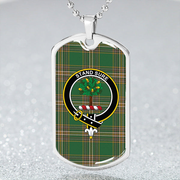 Anderson Green Ancient Clan Badge Classic Tartan Dog Tag Necklace