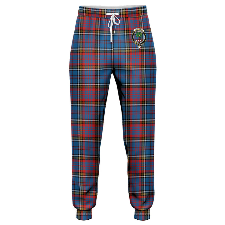 Anderson Red Clan Badge Tartan Jogger Pants