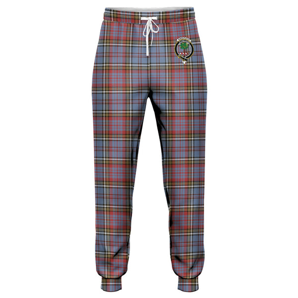Anderson Red Weathered Clan Badge Tartan Jogger Pants