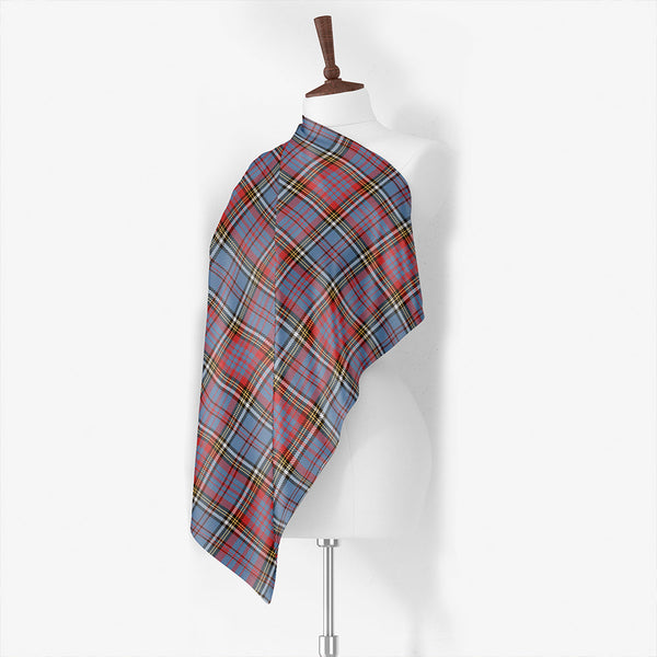 Anderson Red Weathered Tartan Classic Silk Habotai Square Scarf