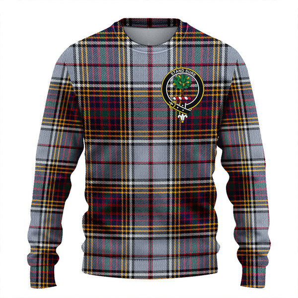 Anderson Ross Modern Clan Badge Tartan Knitted Sweater