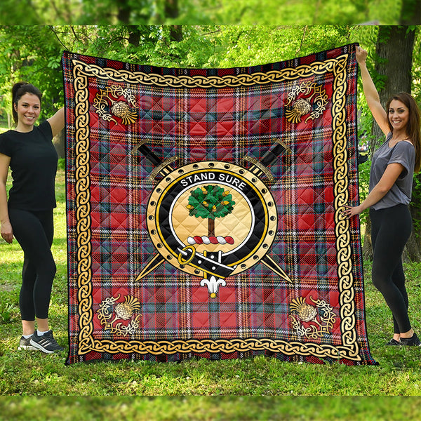 Anderson of Ardbrake Clan Badge Tartan Premium Quilt Celtic Shield