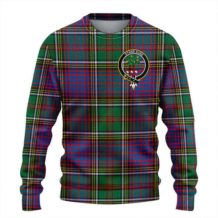Anderson of Kinneddar Hunting Weathered Clan Badge Tartan Knitted Sweater