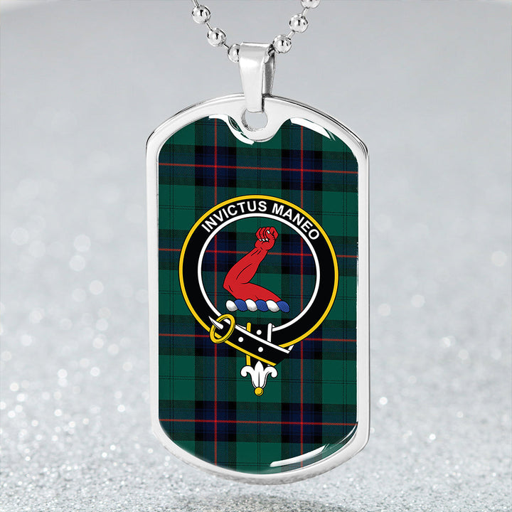 Armstrong Modern Clan Badge Classic Tartan Dog Tag Necklace