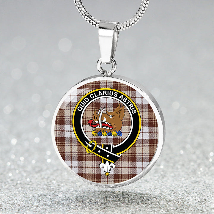 Baillie Dress Modern Clan Badge Tartan Classic Circle Necklace