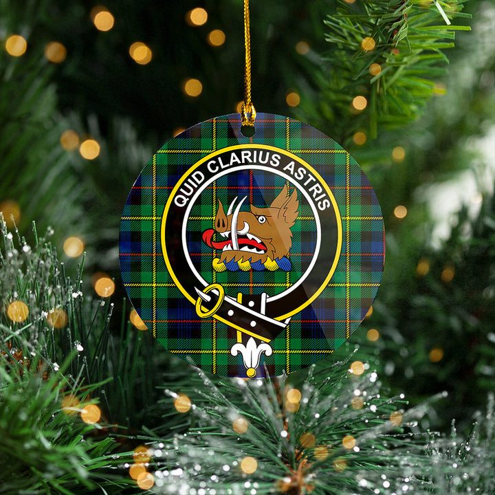 Baillie Modern Clan Badge Tartan Plastic Christmas Ornaments