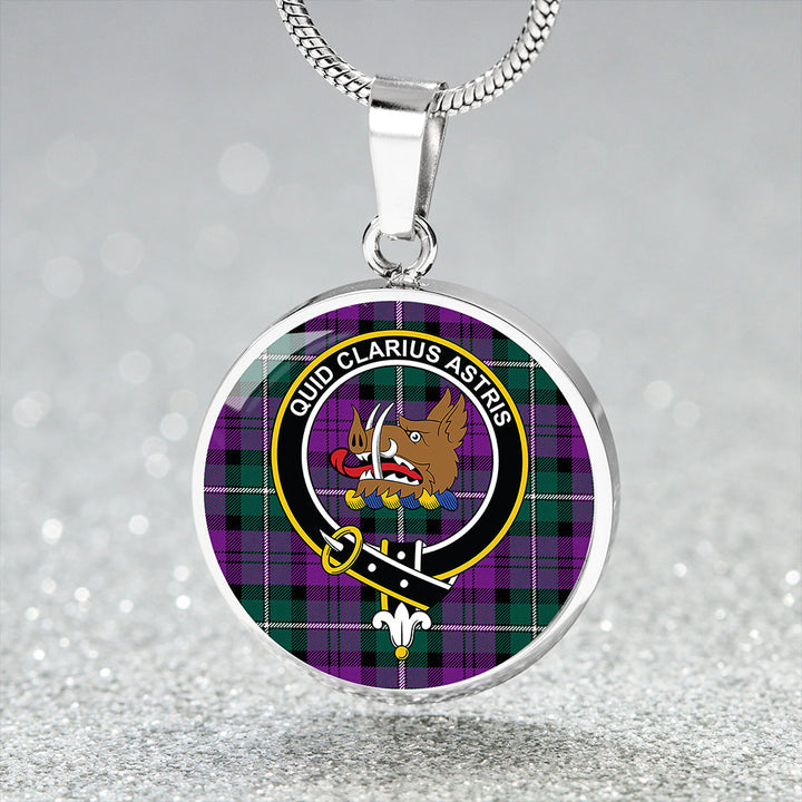 Baillie (Highland Society of London) Modern Clan Badge Tartan Classic Circle Necklace