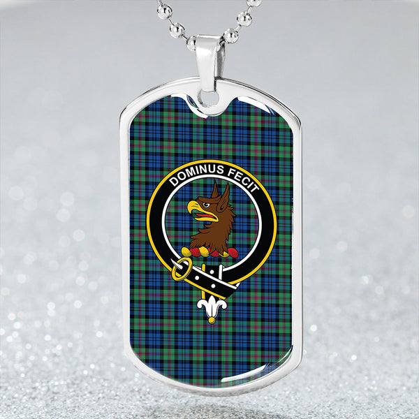 Baird Ancient Clan Badge Classic Tartan Dog Tag Necklace
