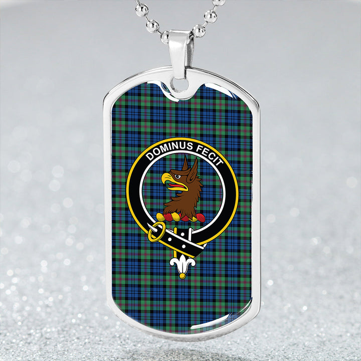 Baird Ancient Clan Badge Classic Tartan Dog Tag Necklace