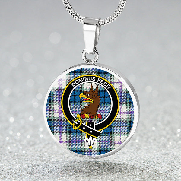 Baird Dress Dance (Baines Dress Dance) Clan Badge Tartan Classic Circle Necklace