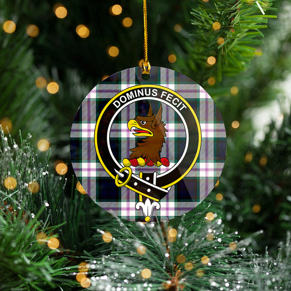Baird Dress (Baines Dress) Clan Badge Tartan Plastic Christmas Ornaments